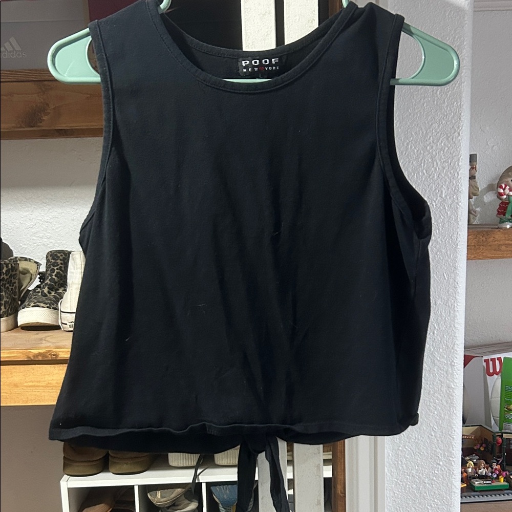 Women’s Black Tank Top, Openback